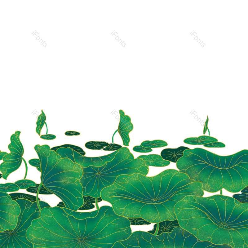 叶子图片,中国风元素,夏天PNG,插画免抠素材